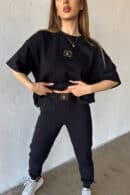 T-Shirt damski BG Perla | czarny