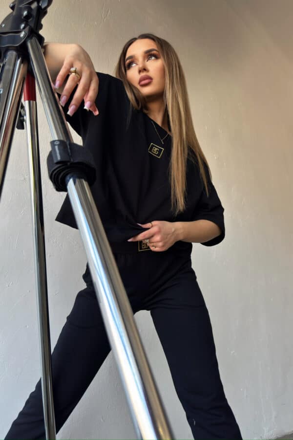 T-Shirt damski BG Perla | czarny