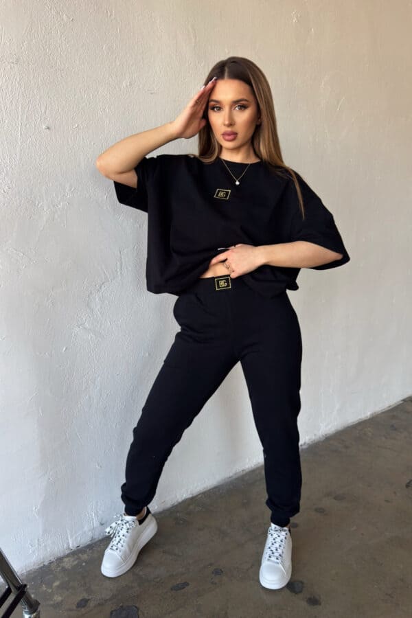 T-Shirt damski BG Perla | czarny