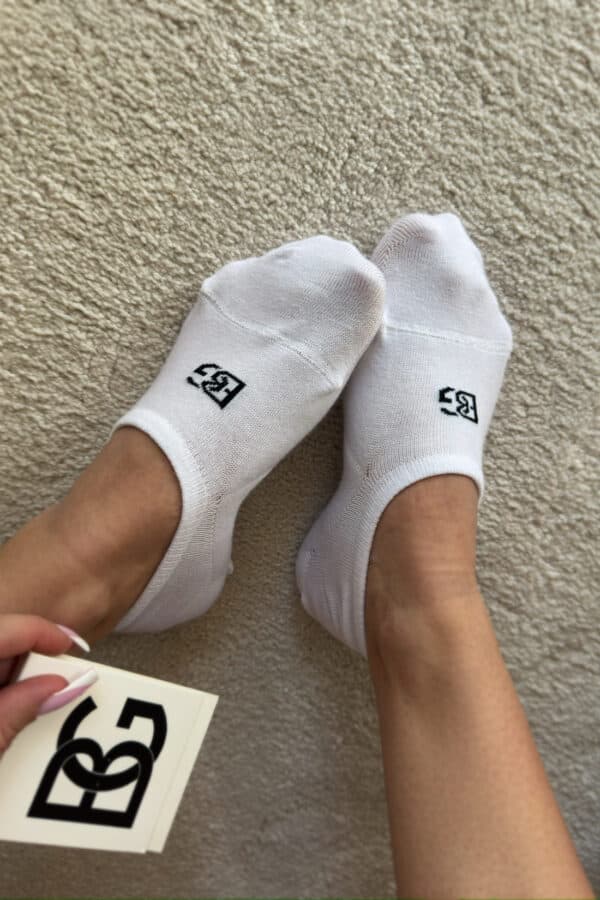 Skarpety mikrostopki BG Shorties | biały - czarny