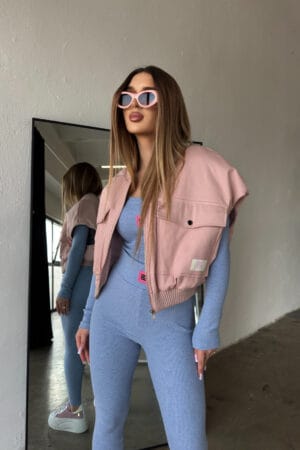 Kamizelka damska BG Georgia | puder róż