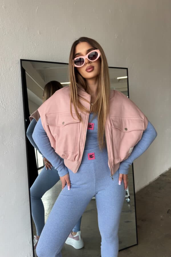 Kamizelka damska BG Georgia | puder róż Kamizelka damska BG Georgia | puder róż