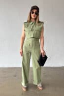 Kombinezon damski BG Mango | khaki