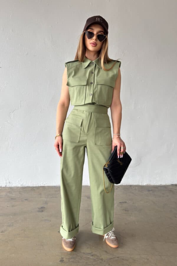 Kombinezon damski BG Mango | khaki