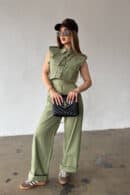 Kombinezon damski BG Mango | khaki