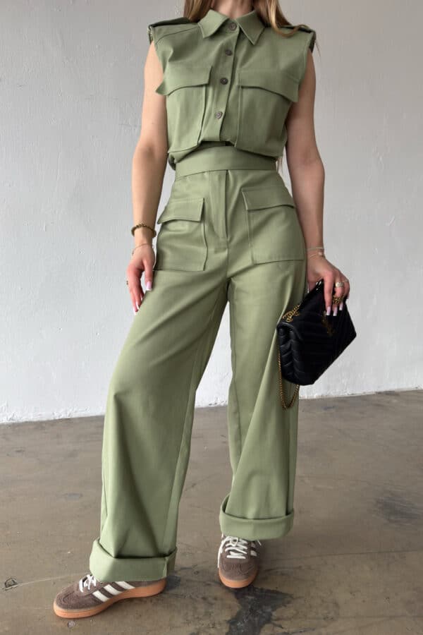 Kombinezon damski BG Mango | khaki