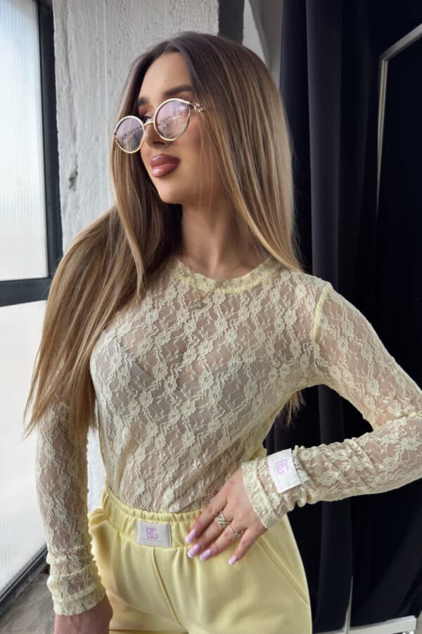 Bluzka damska BG Manifest | bananowy