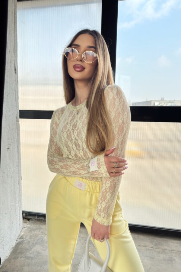 Bluzka damska BG Manifest | bananowy