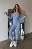 Komplet damski BG Mamba | niebieski jeans