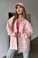 Koszula damska BG Sunshine | różowy-żółty