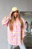 Koszula damska BG Sunshine | różowy-żółty