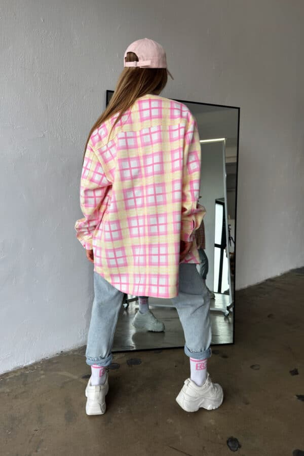 Koszula damska BG Sunshine | różowy-żółty