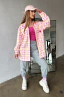 Koszula damska BG Sunshine | różowy-żółty