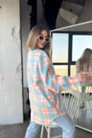 Koszula damska BG Sunshine | turkus-różowy