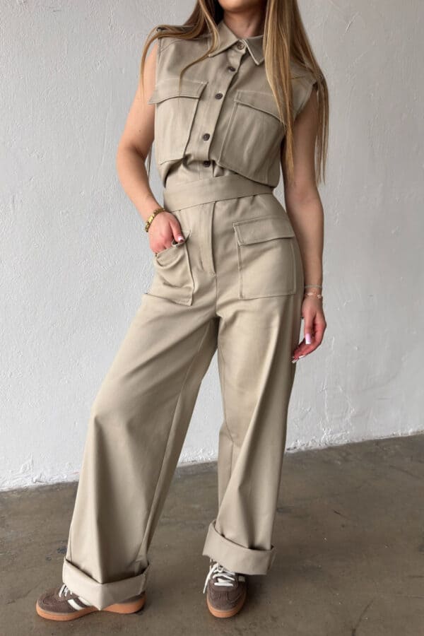 Kombinezon damski BG Mango | beż