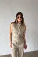 Kombinezon damski BG Mango | beż