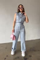 Kombinezon damski BG Mango | błękit