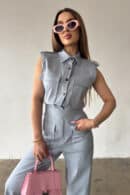 Kombinezon damski BG Mango | błękit