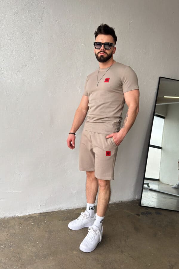 Szorty męskie BG Milano | ciemny beż