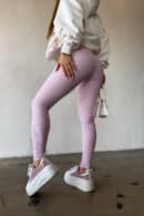 Legginsy damskie BG Fitme | jasny róż