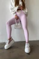 Legginsy damskie BG Fitme | jasny róż