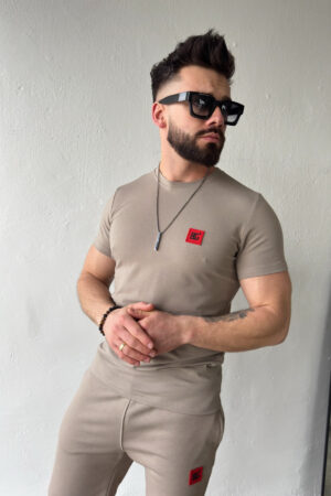 T-Shirt męski BG Klaus | ciemny beż