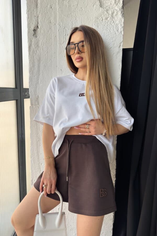 Szorty damskie BG Bills | gorzka czekolada