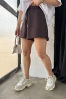 Szorty damskie BG Bills | gorzka czekolada