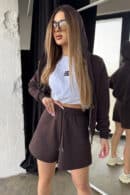 Szorty damskie BG Bills | gorzka czekolada