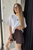 Szorty damskie BG Bills | gorzka czekolada