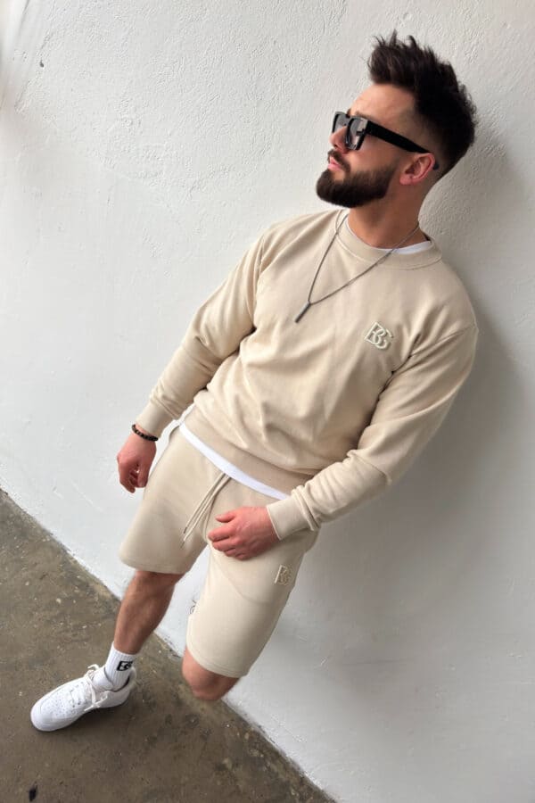 Szorty męskie BG Shazam | jasny beż