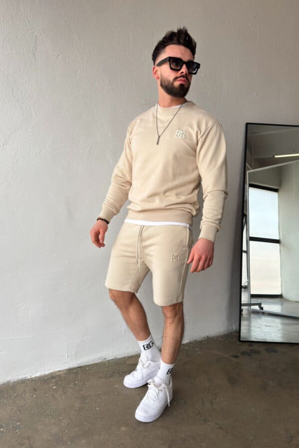 Szorty męskie BG Shazam | jasny beż