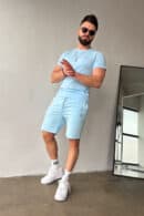 Szorty męskie BG Shazam | błękit