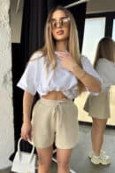 Szorty damskie BG Bills | jasny beż