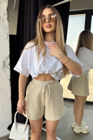 Szorty damskie BG Bills | jasny beż