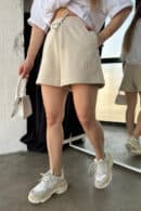 Szorty damskie BG Bills | jasny beż