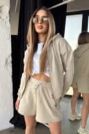 Szorty damskie BG Bills | jasny beż