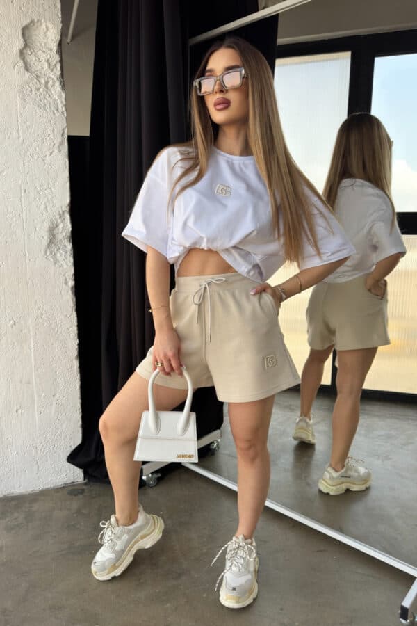 Szorty damskie BG Bills | jasny beż