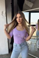 Bluzka damska BG Barbies | liliowy