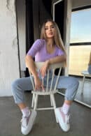 Bluzka damska BG Barbies | liliowy