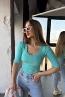 Bluzka damska BG Barbies | mięta