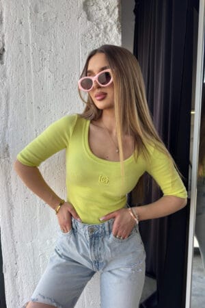 Bluzka damska BG Barbies | limonka