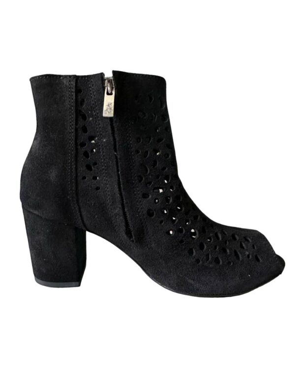 Botki ażur czarne zamsz Exquisite 1184 Botki ażur czarne zamsz Exquisite 1184