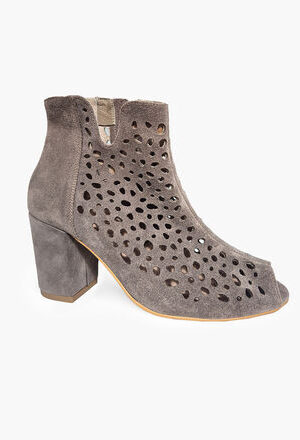 Botki ażur czarne zamsz Exquisite 1184