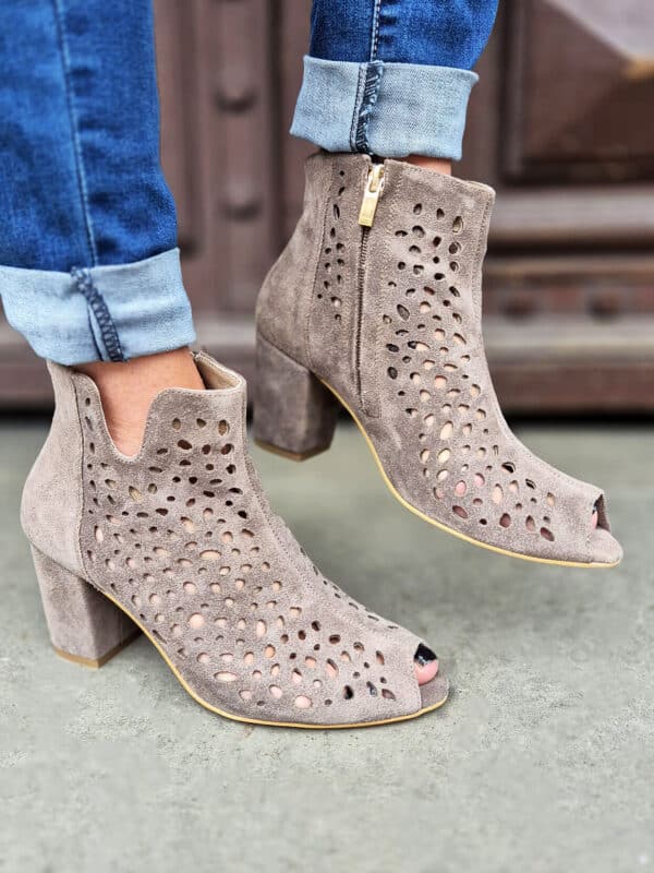 Botki ażur czarne zamsz Exquisite 1184 Botki ażur czarne zamsz Exquisite 1184