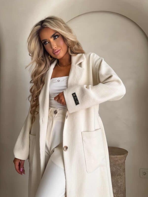 Płaszcz BOSS – ecru