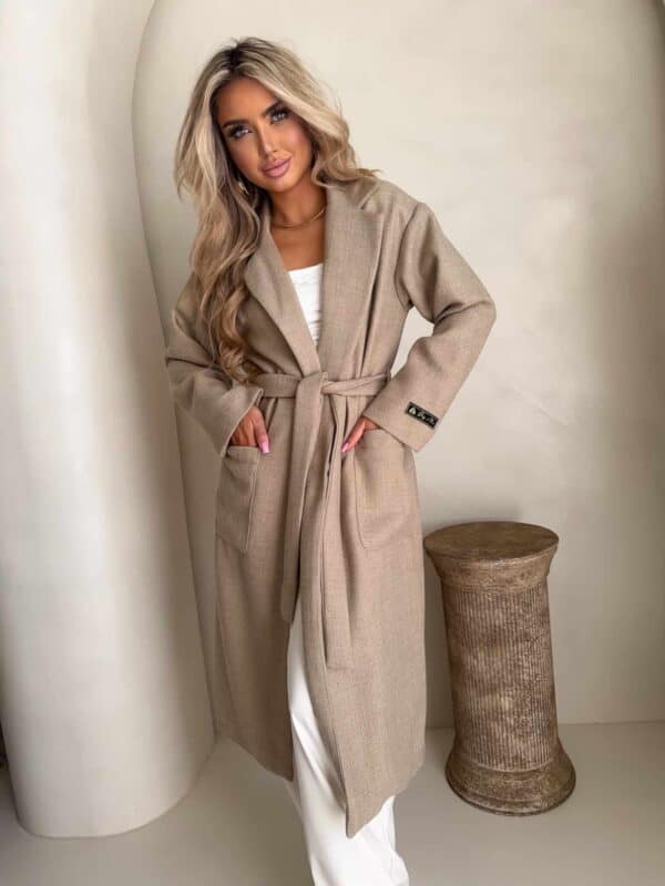 Płaszcz BOSS – beżowy