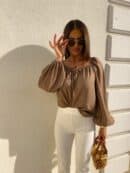 Bluzka LAURA – brązowa