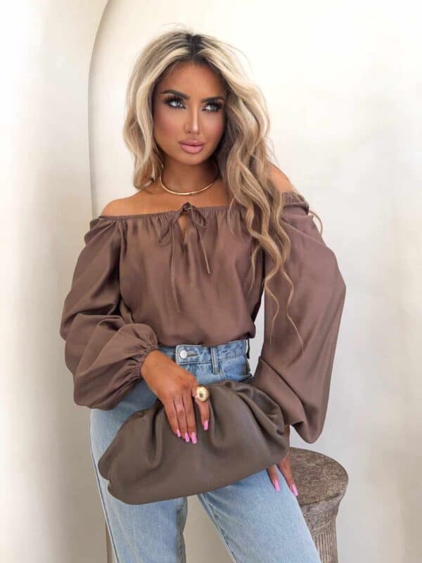 Bluzka LAURA – brązowa