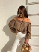 Bluzka LAURA – brązowa